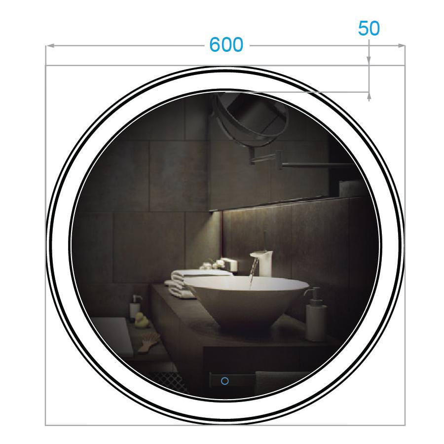 Зеркало с подсветкой Alavann Solis 60 см ALV0116001 100Kran: Широкий выбор и доступные цены.
