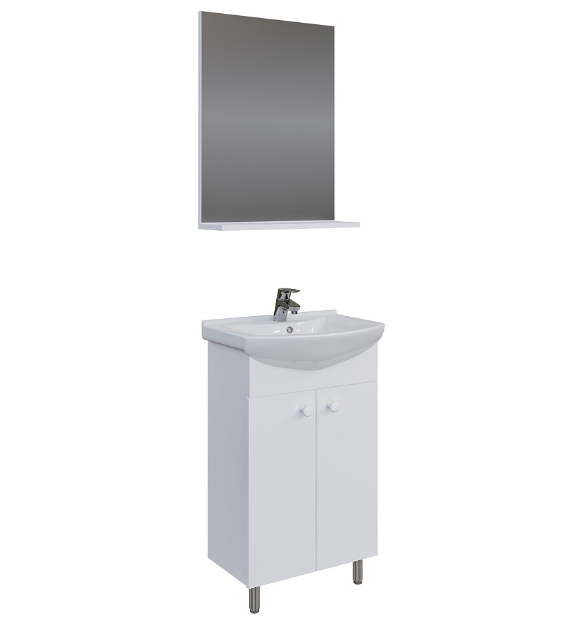 Комплект мебели для ванной Grossman Eco Line 60 см 106051-2 белый в 100Kran: Широкий выбор и доступные цены.