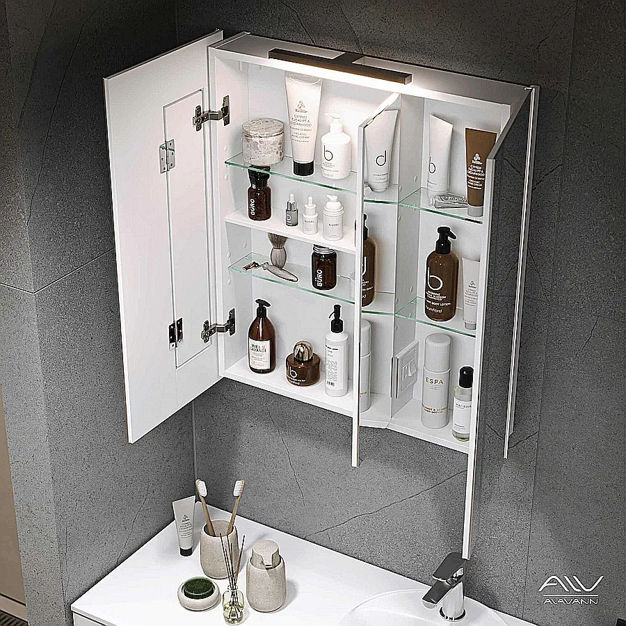 Зеркальный шкаф-трюмо Alavann Cosmetic ALV0771001 подвесной 75 см белый создать уют и комфорт, это просто!