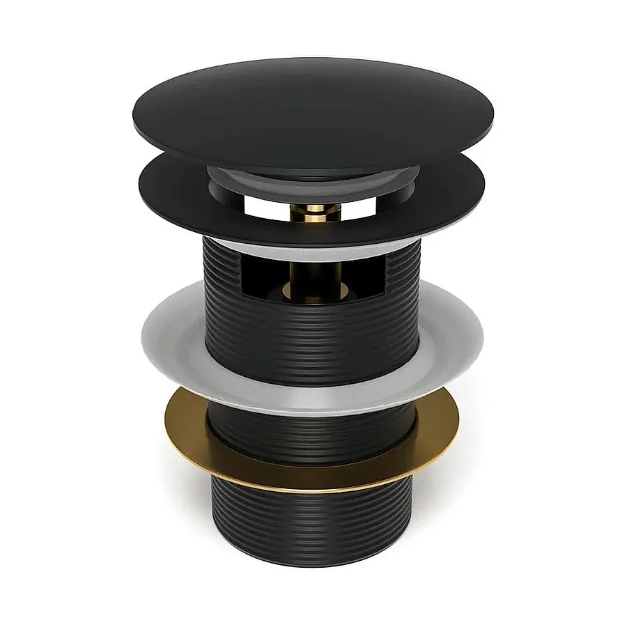 Донный клапан с переливом Maretti AC19Z12560 черный в 100Kran: Широкий выбор и доступные цены.