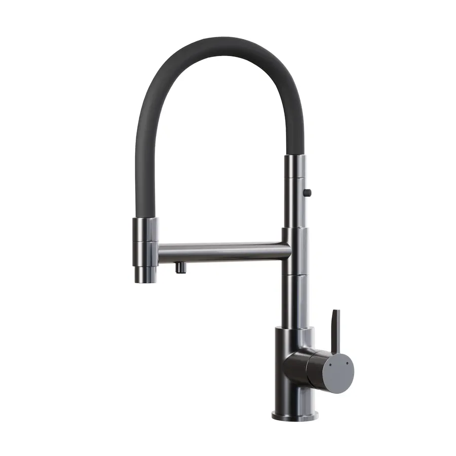 Смеситель для кухни с подключением фильтра FAUCET DREISER RH-7732-QH оружейная сталь в 100Kran: Широкий выбор и доступные цены.