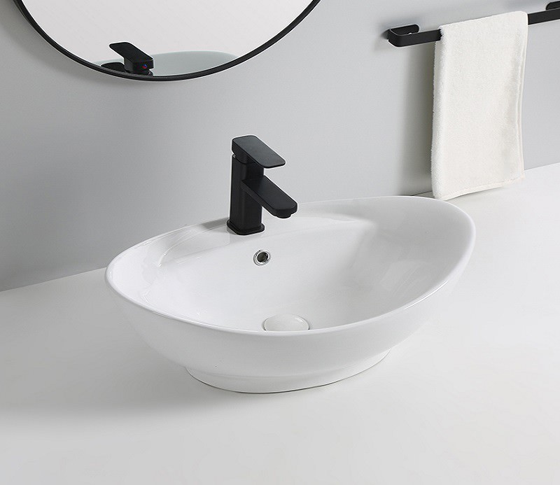 Раковина накладная  CeramaLux 9018 59,5 см белая в 100Kran: Широкий выбор и доступные цены.