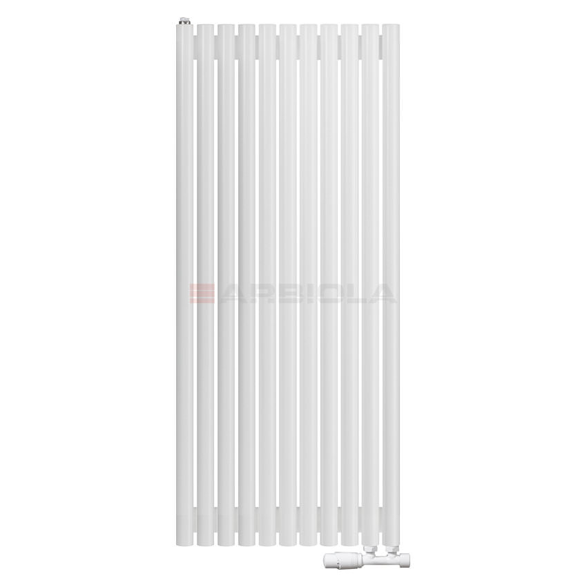 Вертикальный радиатор с нижним подключением Arbiola Iris V 108912 54,2 х 125 см белый матовый ral 9016 от интернет-магазина сантехники 100Kran!