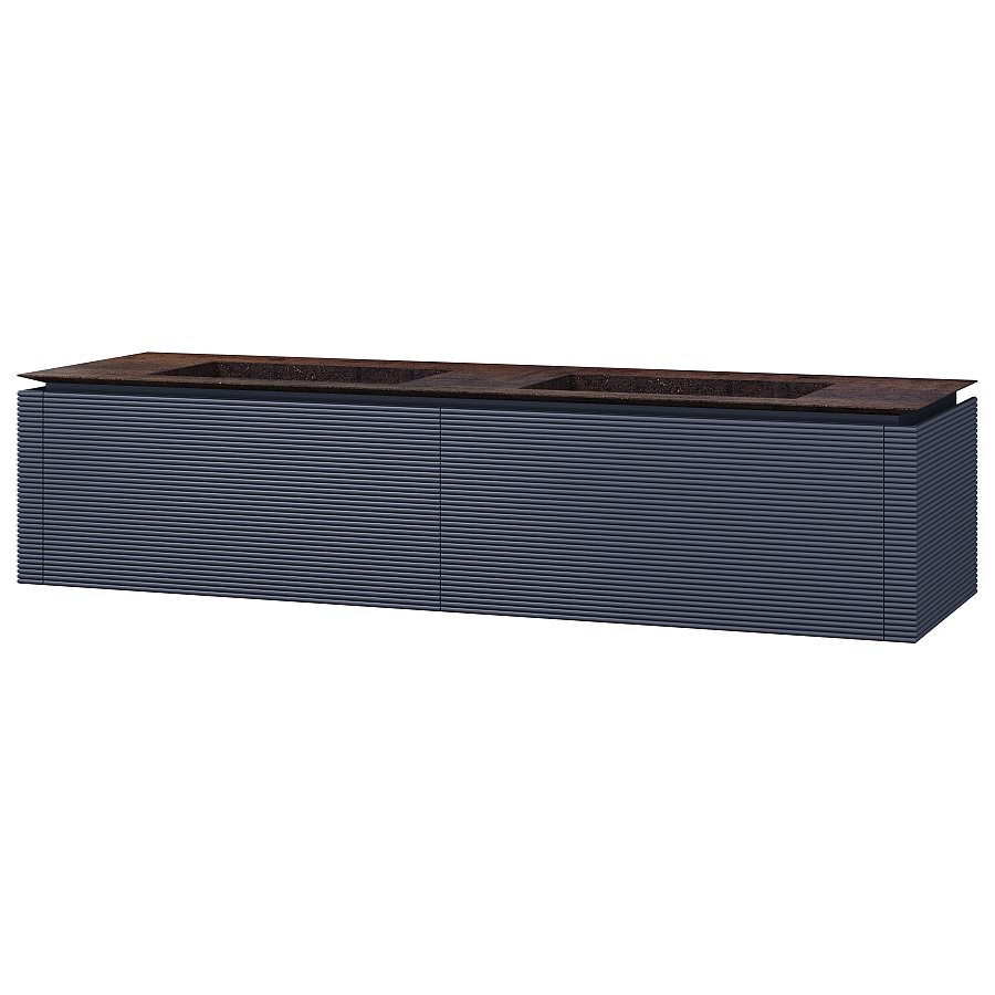 Тумба подвесная с двойной раковиной Maxonor Pure Life SALON JASPER 180 см PL-MC08-180-GY графит матовый в 100Kran: Широкий выбор и доступные цены.
