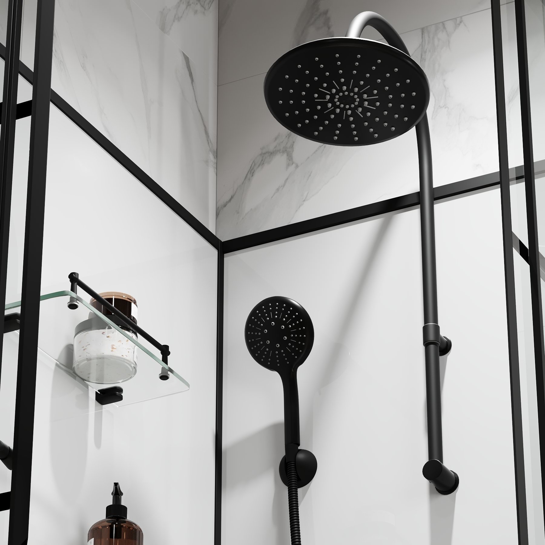 Душевая кабина Niagara Standart ST100/80/15QR/KL/BKT 100х80 см черная матовая в 100Kran: Широкий выбор и доступные цены.