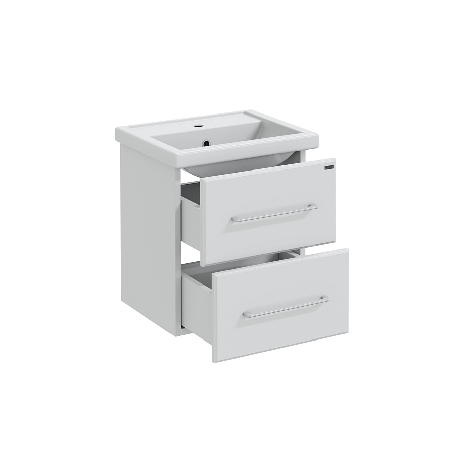 Тумба под раковину подвесная СаНта Омега 50 см 207035 белая в 100Kran: Широкий выбор и доступные цены.
