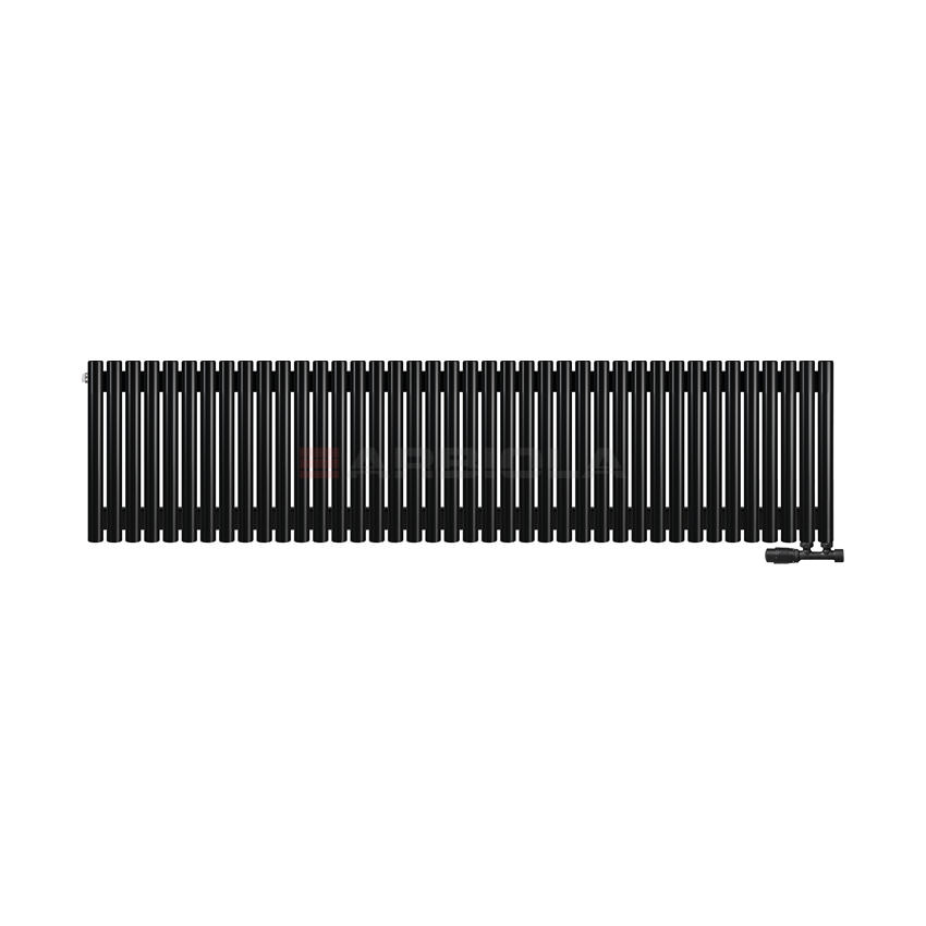 Вертикальный радиатор с нижним подключением Arbiola Iris V 108601 199,2 х 60 см черный матовый ral 9005 от интернет-магазина сантехники 100Kran!