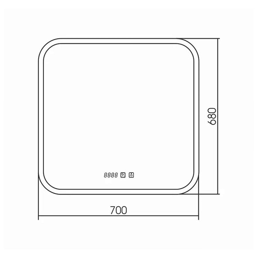 Зеркало с подсветкой Silver Mirrors Стив 70 х 68 см ФР-1754 100Kran: Широкий выбор и доступные цены.