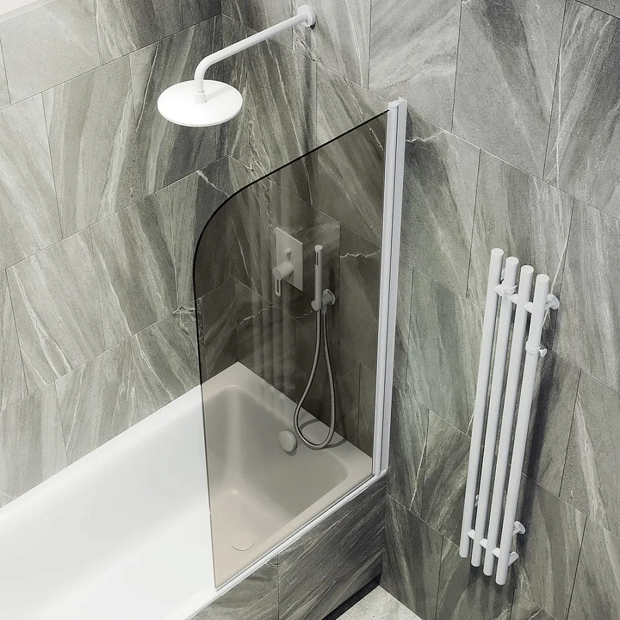 Шторка для ванны поворотная на монопетле MaybahGlass MGV-611-1 140x60 см стекло бронза в 100Kran: Широкий выбор и доступные цены.