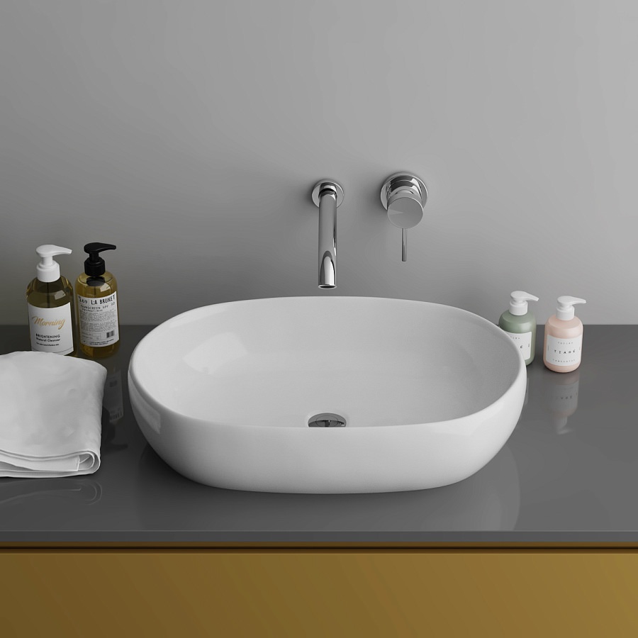 Раковина накладная Grossman GR-3015 600х420х140 мм белая в 100Kran: Широкий выбор и доступные цены.