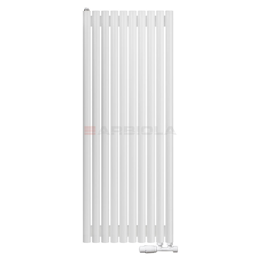 Вертикальный радиатор с нижним подключением Arbiola Iris V 108876 49,2 х 120 см белый матовый ral 9016 от интернет-магазина сантехники 100Kran!