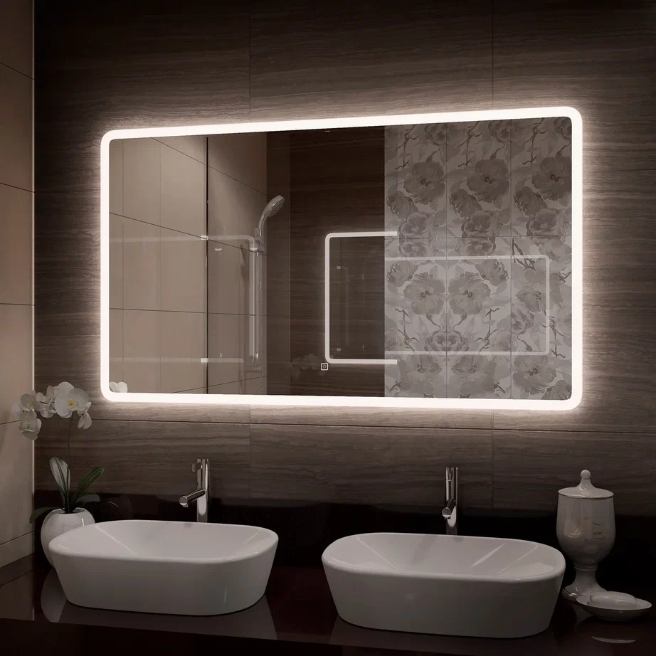 Зеркало с подсветкой "Demure medium" 1200x700 100Kran: Широкий выбор и доступные цены.