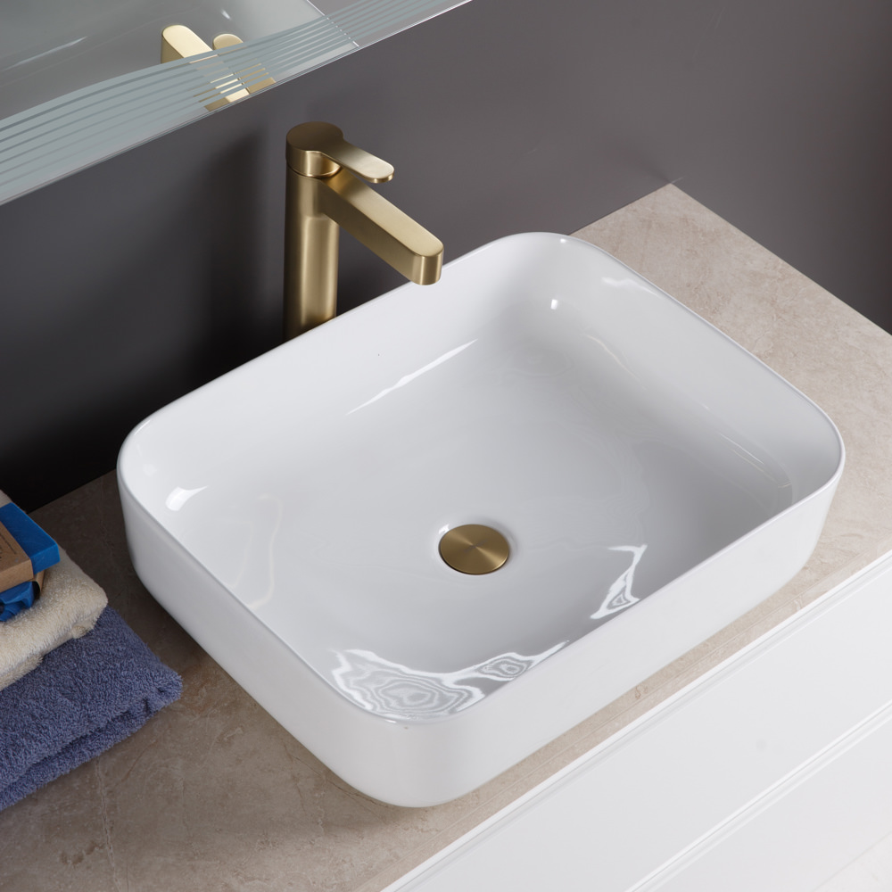 Накладная раковина BelBagno BB1304 39,5  см белая глянцевая в 100Kran: Широкий выбор и доступные цены.