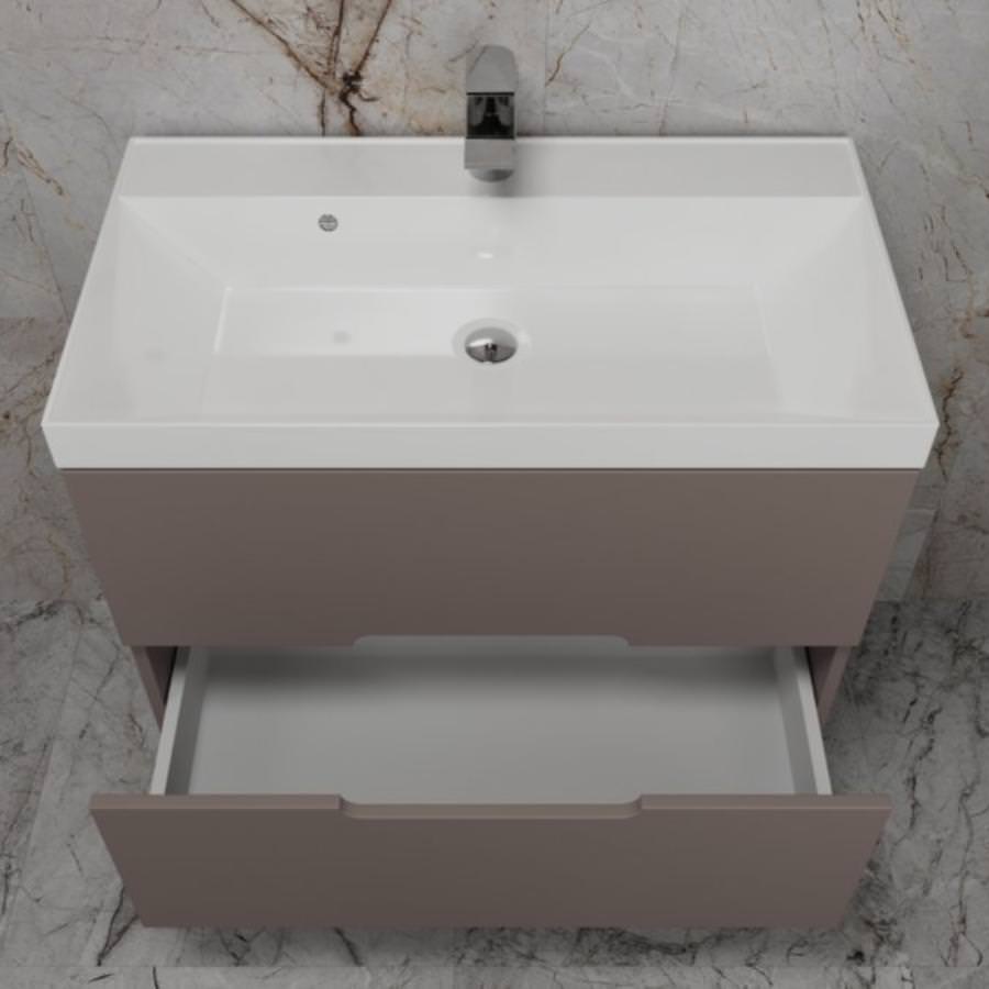 Тумба с раковиной подвесная Style Line Матис 80 умывальник Andrea Classic 800 тауп темный ЛС-00002298 в 100Kran: Широкий выбор и доступные цены.