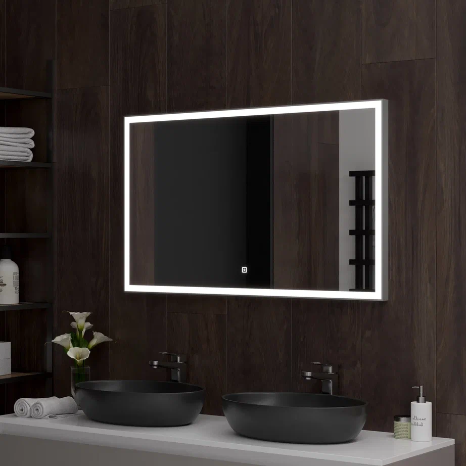 Зеркало с подсветкой Континент Frame silver standart 1000x700 ЗЛП83 100Kran: Широкий выбор и доступные цены.