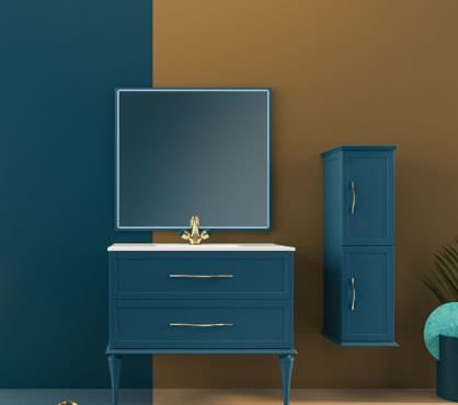 Тумба с раковиной подвесная CEZARES 60 см TIFFANY 54947 Blu Petrolio в 100Kran: Широкий выбор и доступные цены.