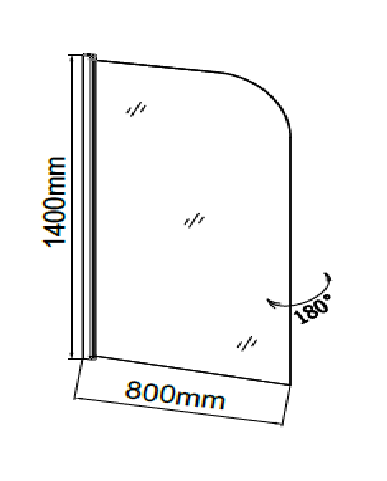 Шторка для ванны Grossman GR-100 80x140 см хром в 100Kran: Широкий выбор и доступные цены.
