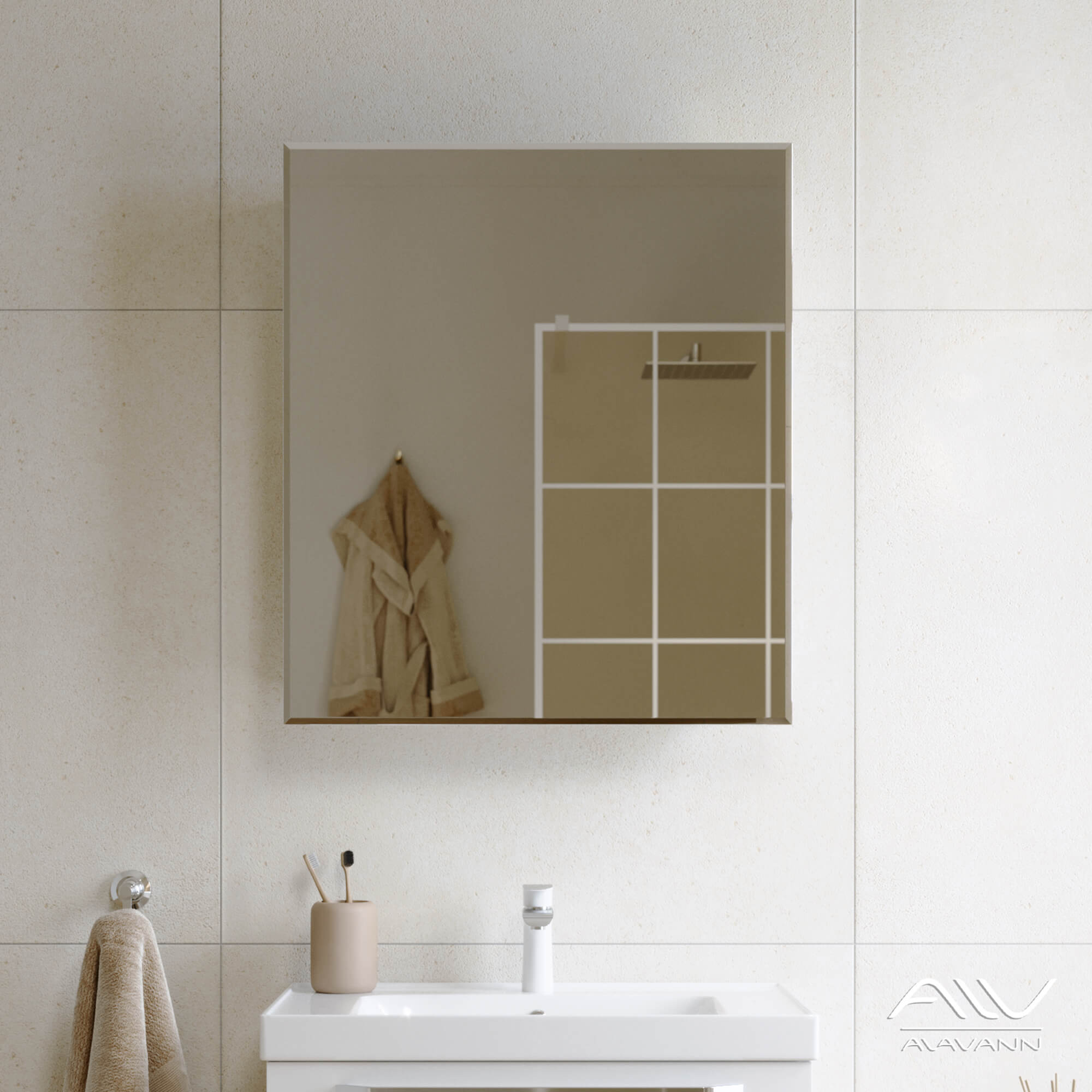 Зеркальный шкаф подвесной Alavann Paris 70 см ALV0285001 белый создать уют и комфорт, это просто!