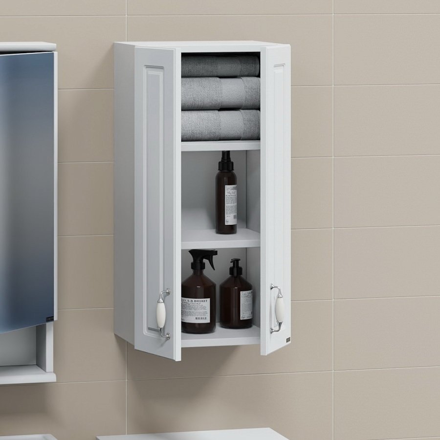 Шкаф подвесной САНТА "Верона 400*800" белый 710009в 100Kran: Широкий выбор и доступные цены.