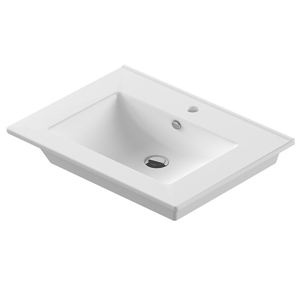 Раковина мебельная Sanita Luxe Quadro 75 белая QDR75SLWB01 в 100Kran: Широкий выбор и доступные цены.