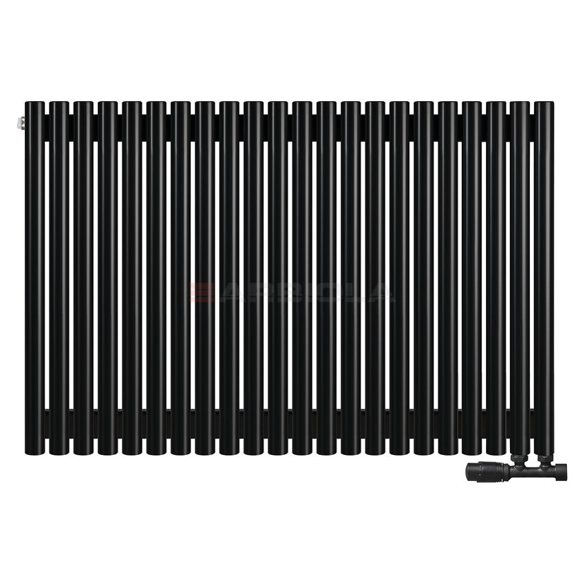 Вертикальный радиатор с нижним подключением Arbiola Iris V 108766 109,2 х 75 см черный матовый ral 9005 от интернет-магазина сантехники 100Kran!