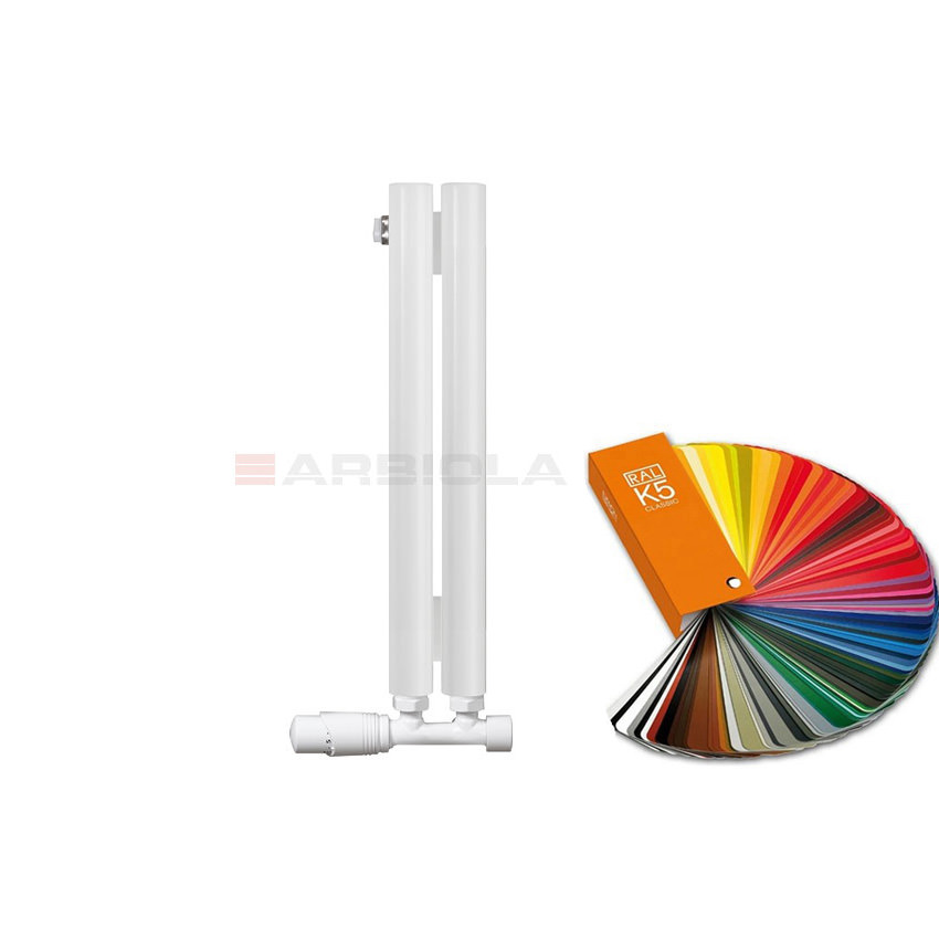 Вертикальный радиатор с нижним подключением Arbiola Iris V 108488 9,2 х 60 см ral classic от интернет-магазина сантехники 100Kran!