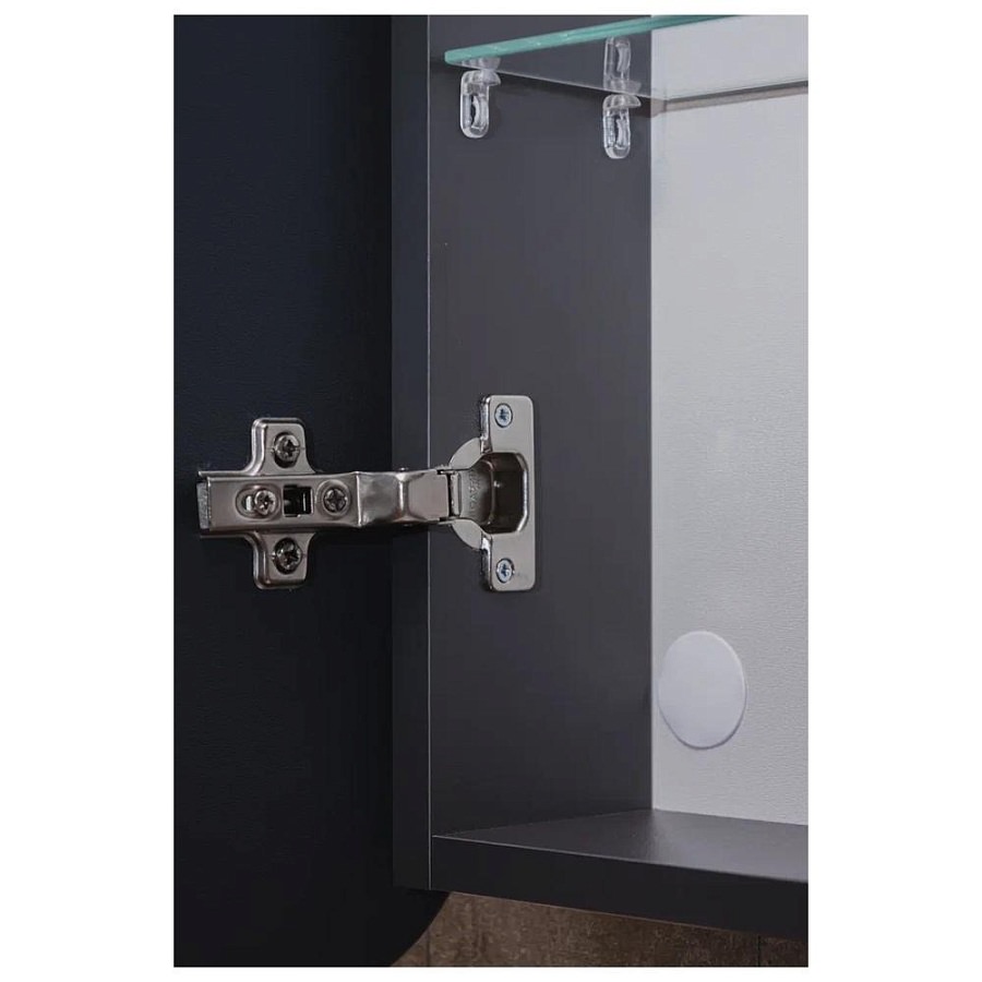 Зеркальный шкаф с подсветкой Silver Mirrors Фиджи-Антрацит 60 х 80 см - 3.2 LED-00003044 левый часы, ТХ, подогрев, сенсорный выключатель создать уют и комфорт, это просто!