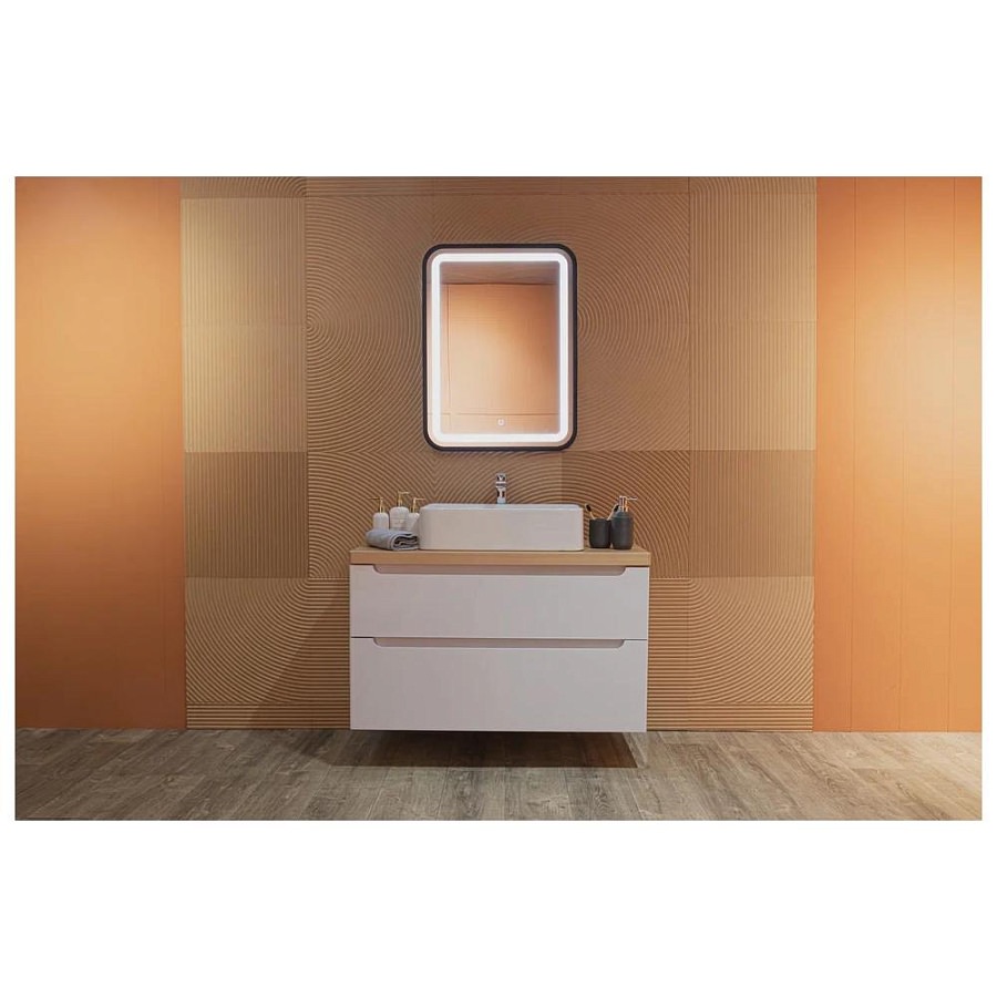 Зеркало с подсветкой Silver Mirrors Мальталофт 60 х 80 см LED-00002353 черное 100Kran: Широкий выбор и доступные цены.