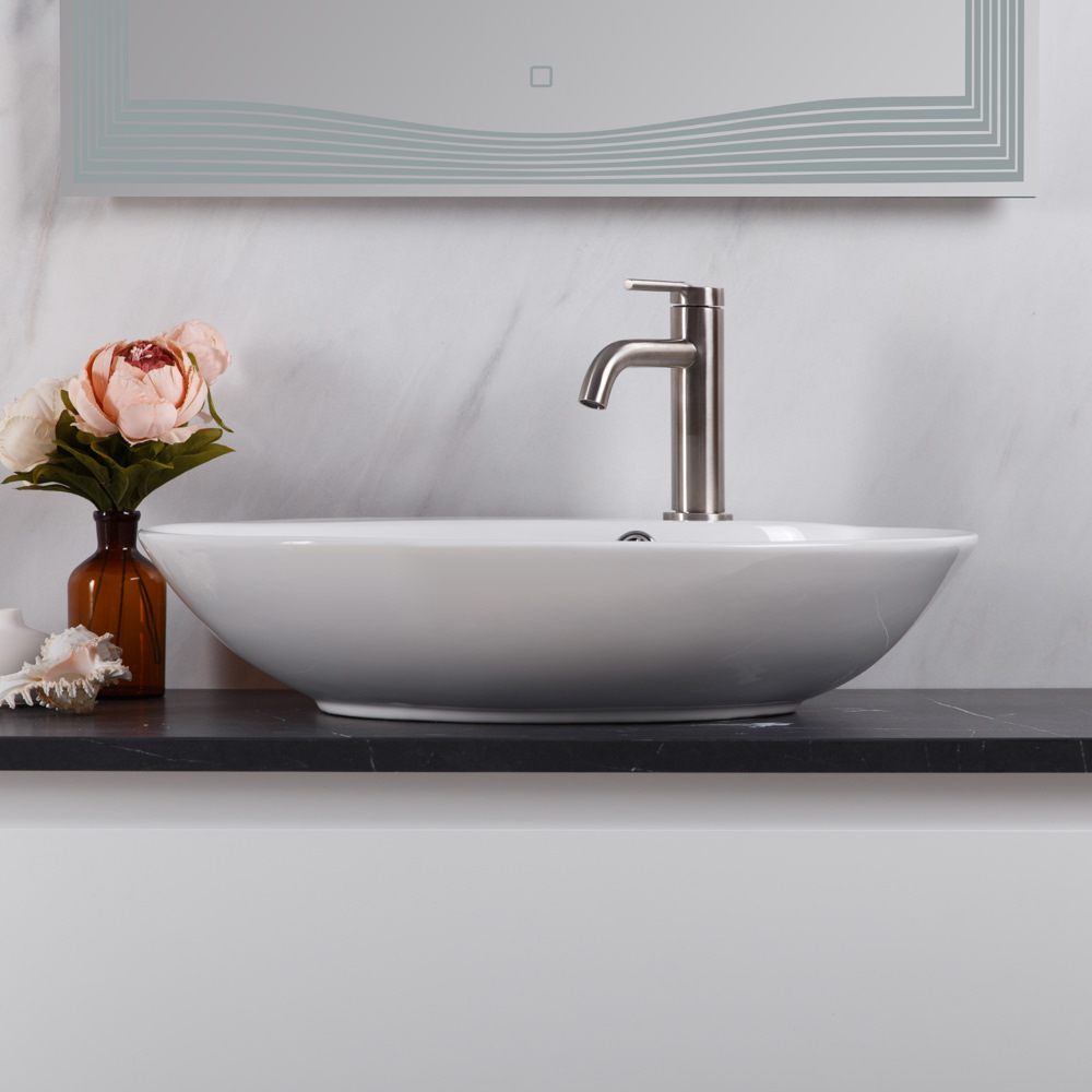 Накладная раковина BelBagno BB1370 46  см белая глянцевая в 100Kran: Широкий выбор и доступные цены.