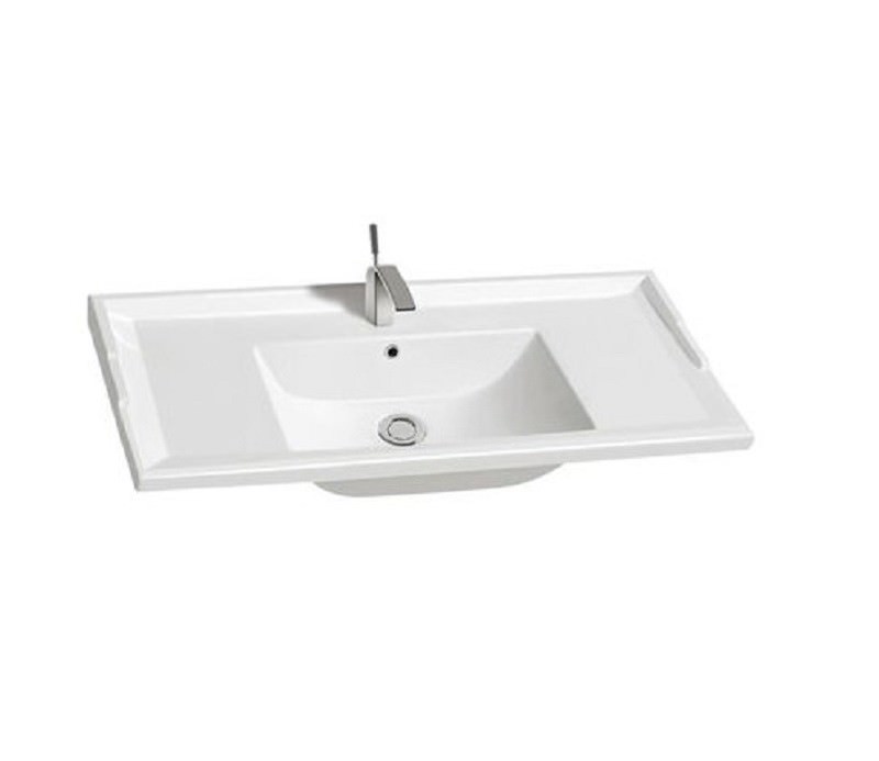 Раковина CeramaLux 840-100 101 см белая в 100Kran: Широкий выбор и доступные цены.