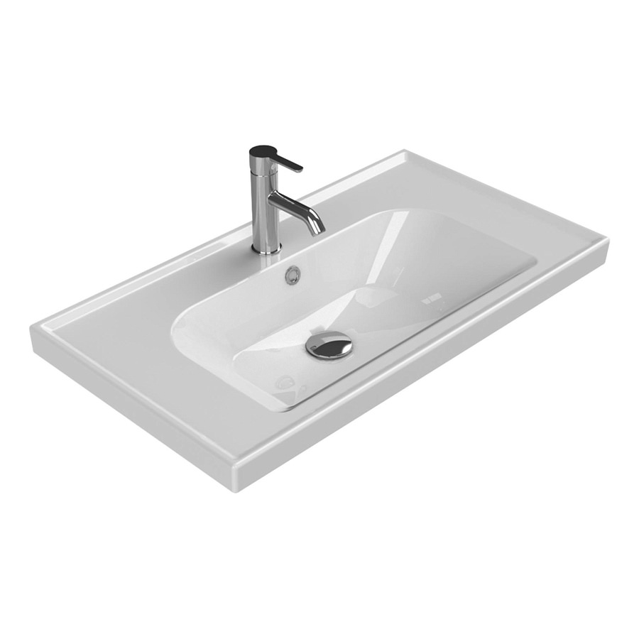 Раковина мебельная CeraStyle Frame 80 см 031200-u белая в 100Kran: Широкий выбор и доступные цены.