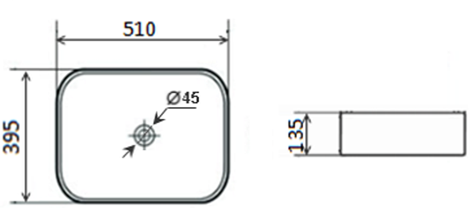 Раковина накладная Timo Keramiikka SOLI 51 TK-305 белый глянец в 100Kran: Широкий выбор и доступные цены.