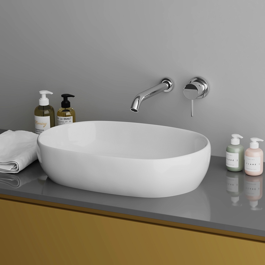 Раковина накладная Grossman GR-3015 600х420х140 мм белая в 100Kran: Широкий выбор и доступные цены.