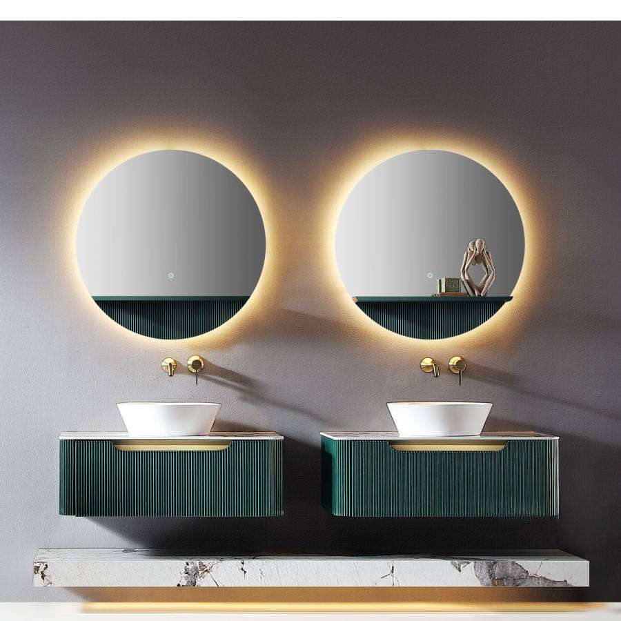 Тумба подвесная с раковиной Maxonor Pure Life SALON Tourmaline 90 см PL-MC05-90-GN тёмно-зелёный с золотой отделкой в 100Kran: Широкий выбор и доступные цены.