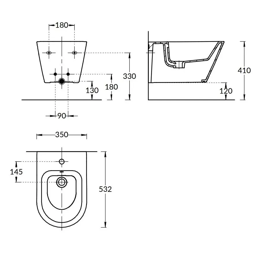 Биде подвесное Kerama Marazzi PLAZA PLM.bidet.02 белое в 100Kran: Широкий выбор и доступные цены.