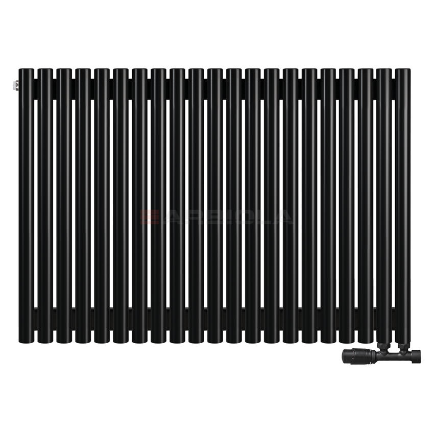 Вертикальный радиатор с нижним подключением Arbiola Iris V 108763 104,2 х 75 см черный матовый ral 9005 от интернет-магазина сантехники 100Kran!