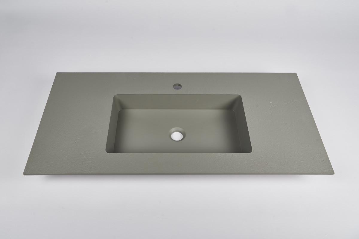 Раковина мебельная ACQUABELLA INTEGRA SF SLATE 100 CEMENTO серый в 100Kran: Широкий выбор и доступные цены.