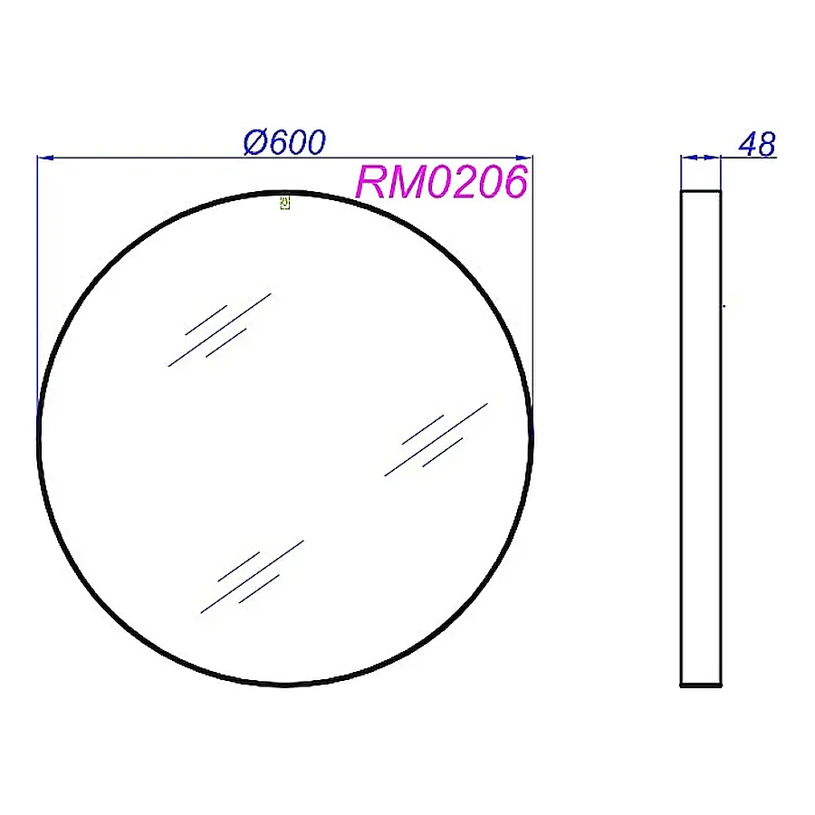 Зеркало AQWELLA RM круглое 60 см RM0206W белое 100Kran: Широкий выбор и доступные цены.