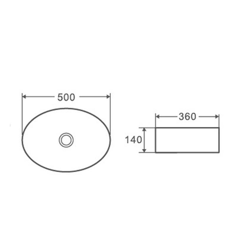 Раковина накладная D&K Matrix 50 см DT1390316 белая в 100Kran: Широкий выбор и доступные цены.