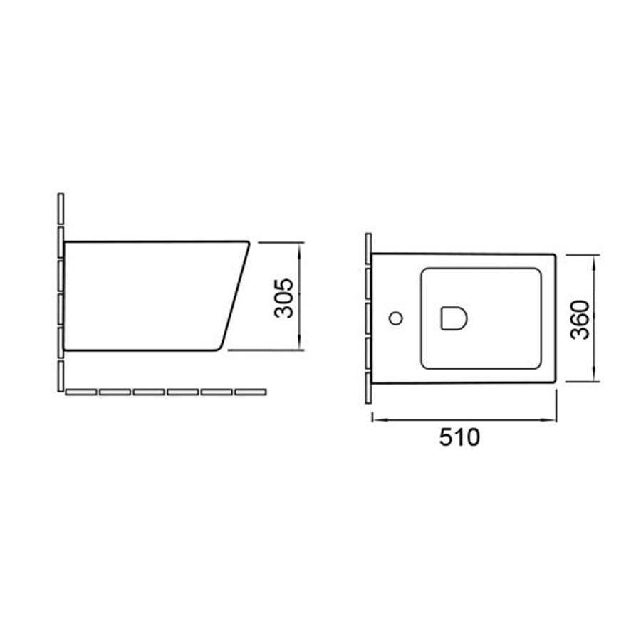 Биде подвесное Vincea VB1-12 цвет белый в 100Kran: Широкий выбор и доступные цены.