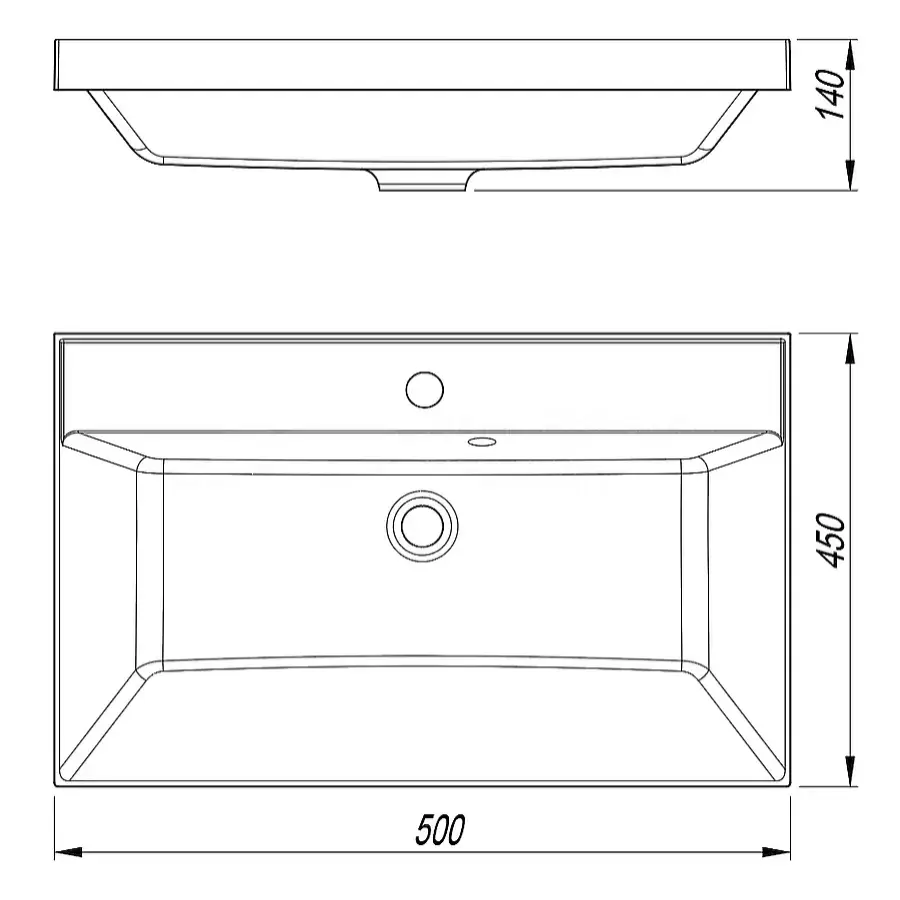 Раковина мебельная Style line ASTI 50 см СС-00002484 белая в 100Kran: Широкий выбор и доступные цены.