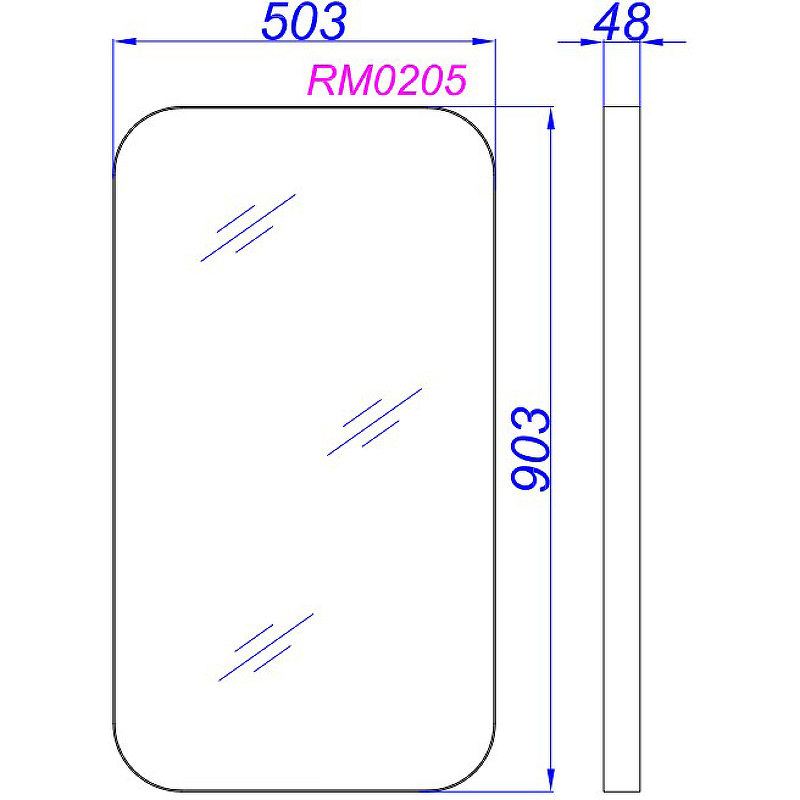 Зеркало AQWELLA RM 50х90 см RM0205W белое 100Kran: Широкий выбор и доступные цены.