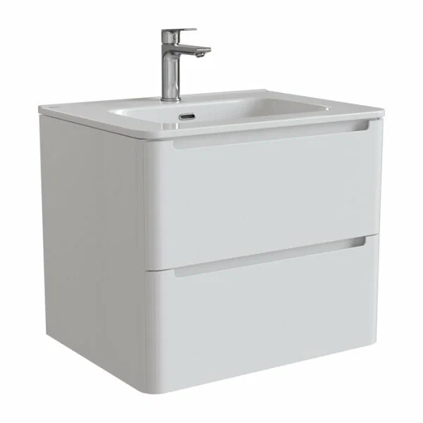 Тумба с раковиной подвесная 60 см Edifice IDDIS EDI60W0i95K белая в 100Kran: Широкий выбор и доступные цены.