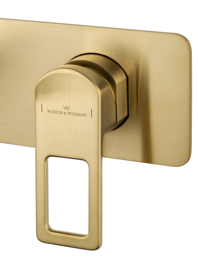Смеситель для раковины Wonzon & Woghand FRAME WW-88869010-BG брашированное золото в 100Kran: Широкий выбор и доступные цены.