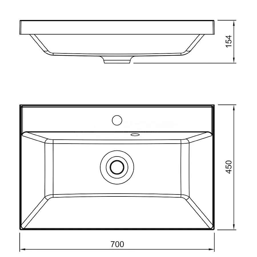Раковина мебельная Style line ASTI 70 см СС-00002473 серый шёлк в 100Kran: Широкий выбор и доступные цены.