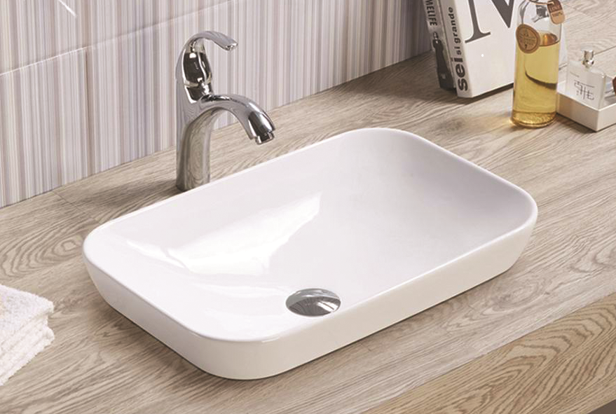 Раковина врезная  Ceramalux E408D 51,5 см белая глянцевая в 100Kran: Широкий выбор и доступные цены.