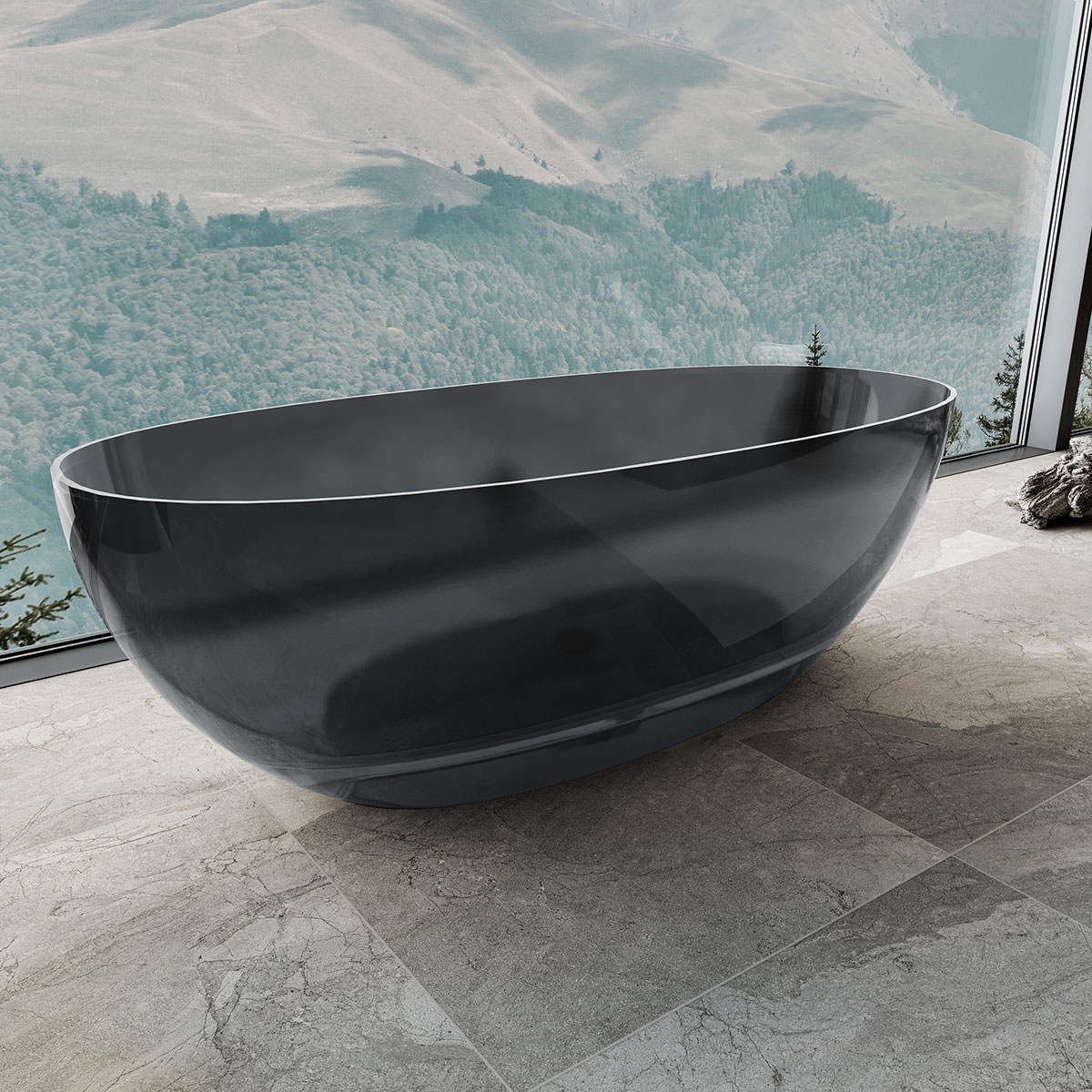 Ванна прозрачная Vincea VBT-6T01B 1700*750*550 цвет черный в 100Kran: Широкий выбор и доступные цены.