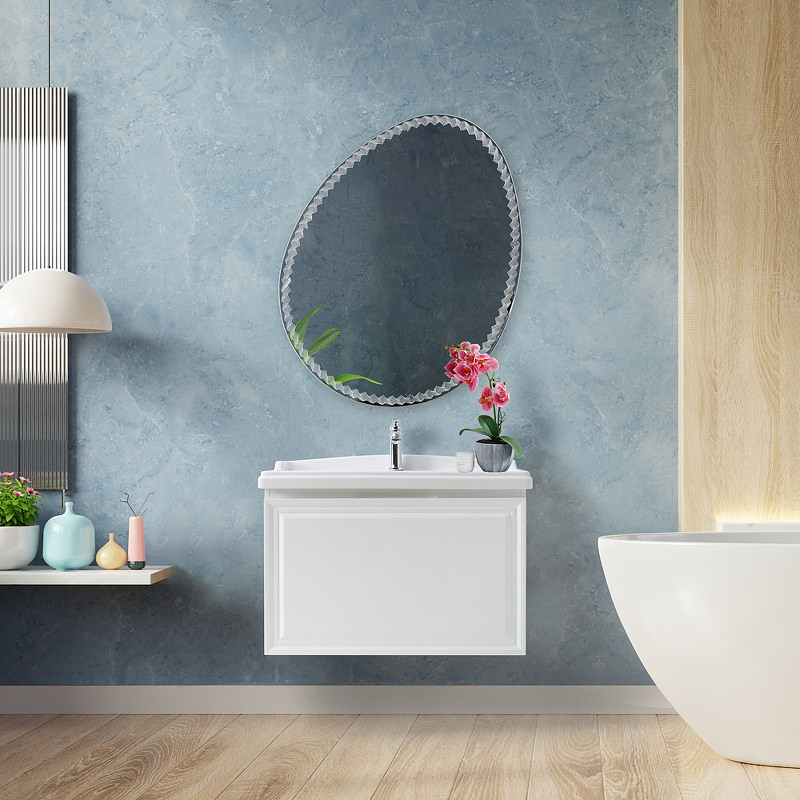 Тумба с раковиной подвесная CEZARES 80 см GIUBILEO-800-1C-SO-BL Bianco Lucido в 100Kran: Широкий выбор и доступные цены.
