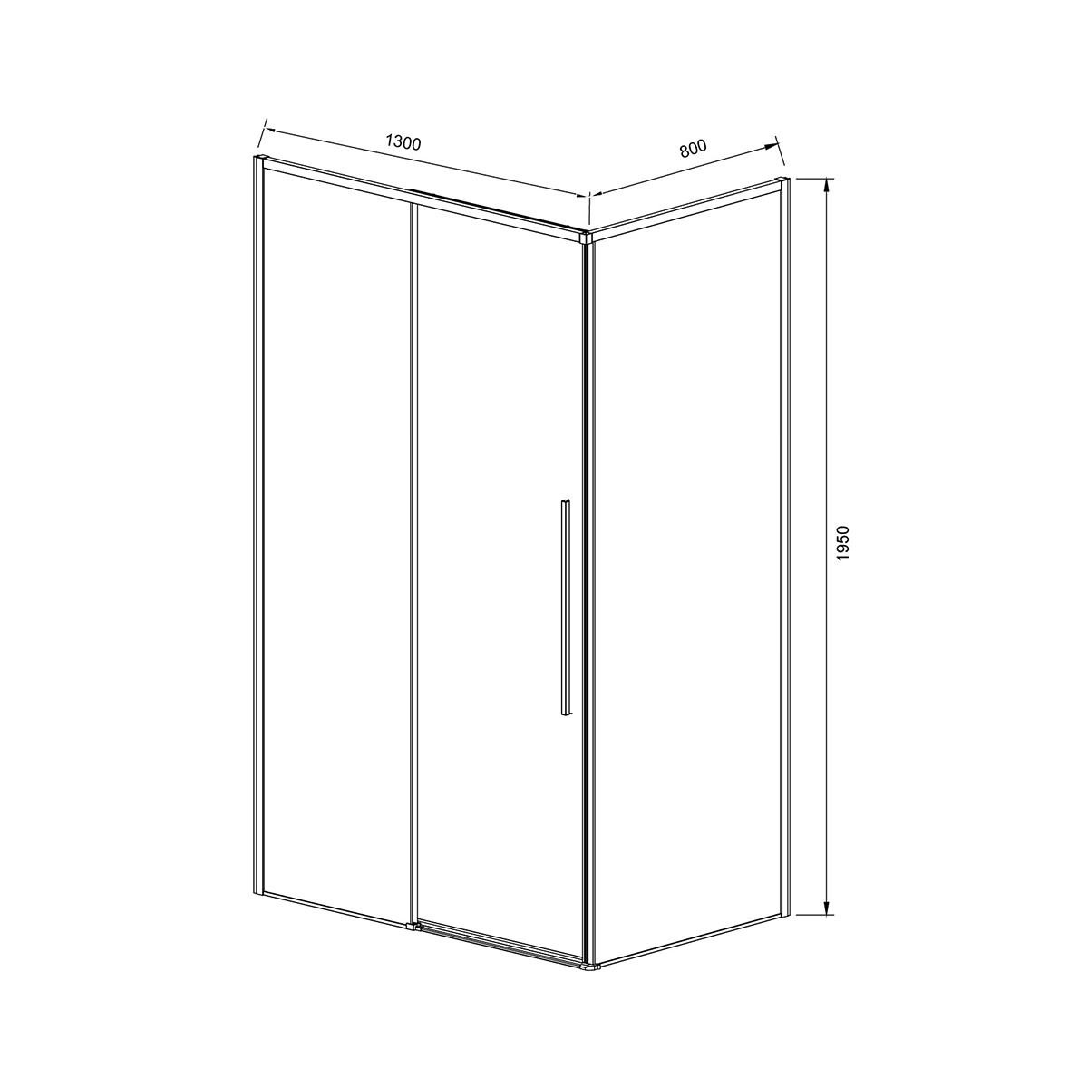 Душевой уголок Vincea Slim-N VSR-4SN8013CGB 1300*800 черный стекло тонированное в 100Kran: Широкий выбор и доступные цены.