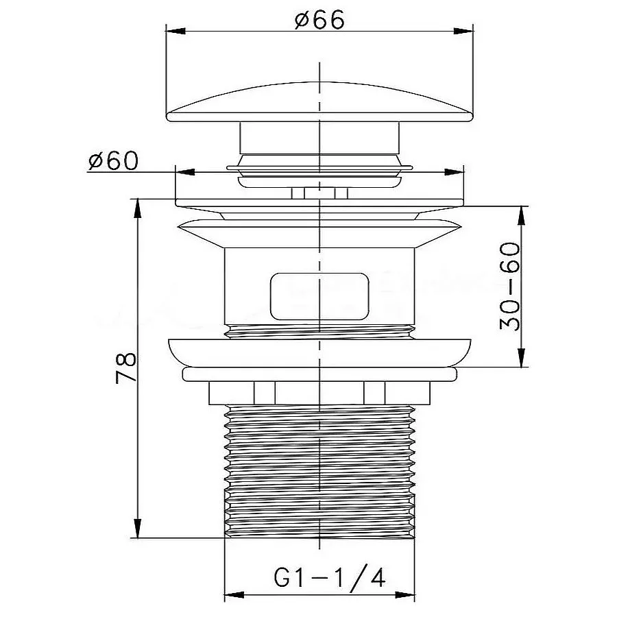 Донный клапан с переливом Maretti AC19P24015 хром в 100Kran: Широкий выбор и доступные цены.
